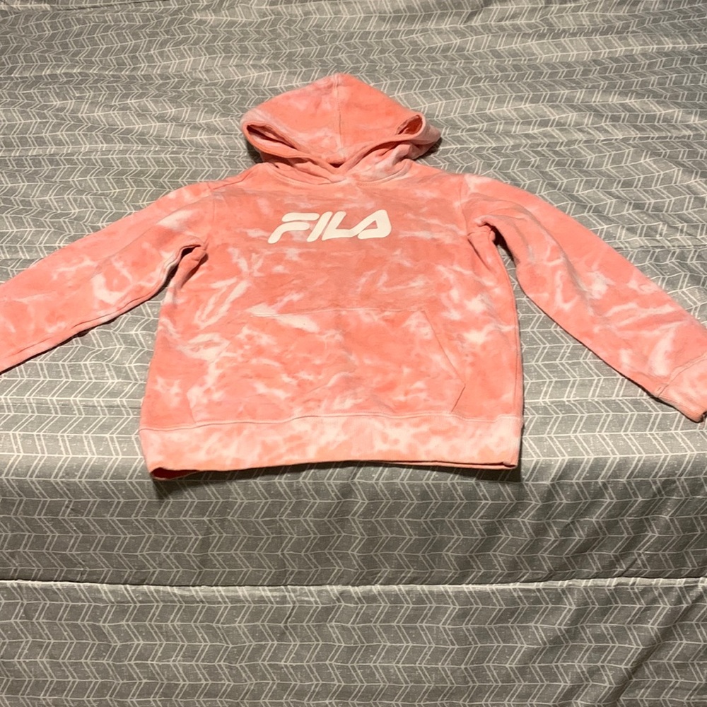 kids Fila hoodie, salmon pink , size small 7/8 for girl.